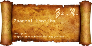 Zsarnai Montika névjegykártya